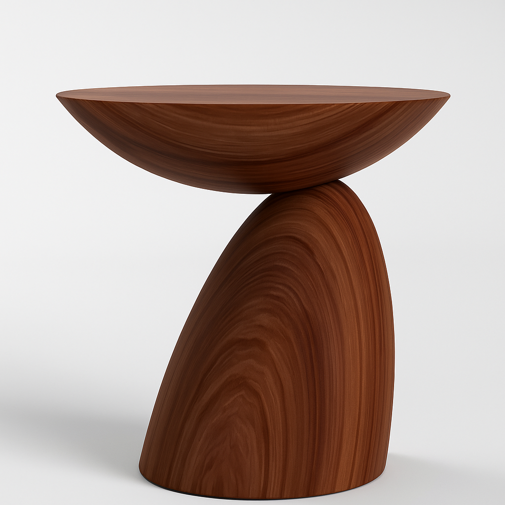 Table d'appoint sculpturale moderne