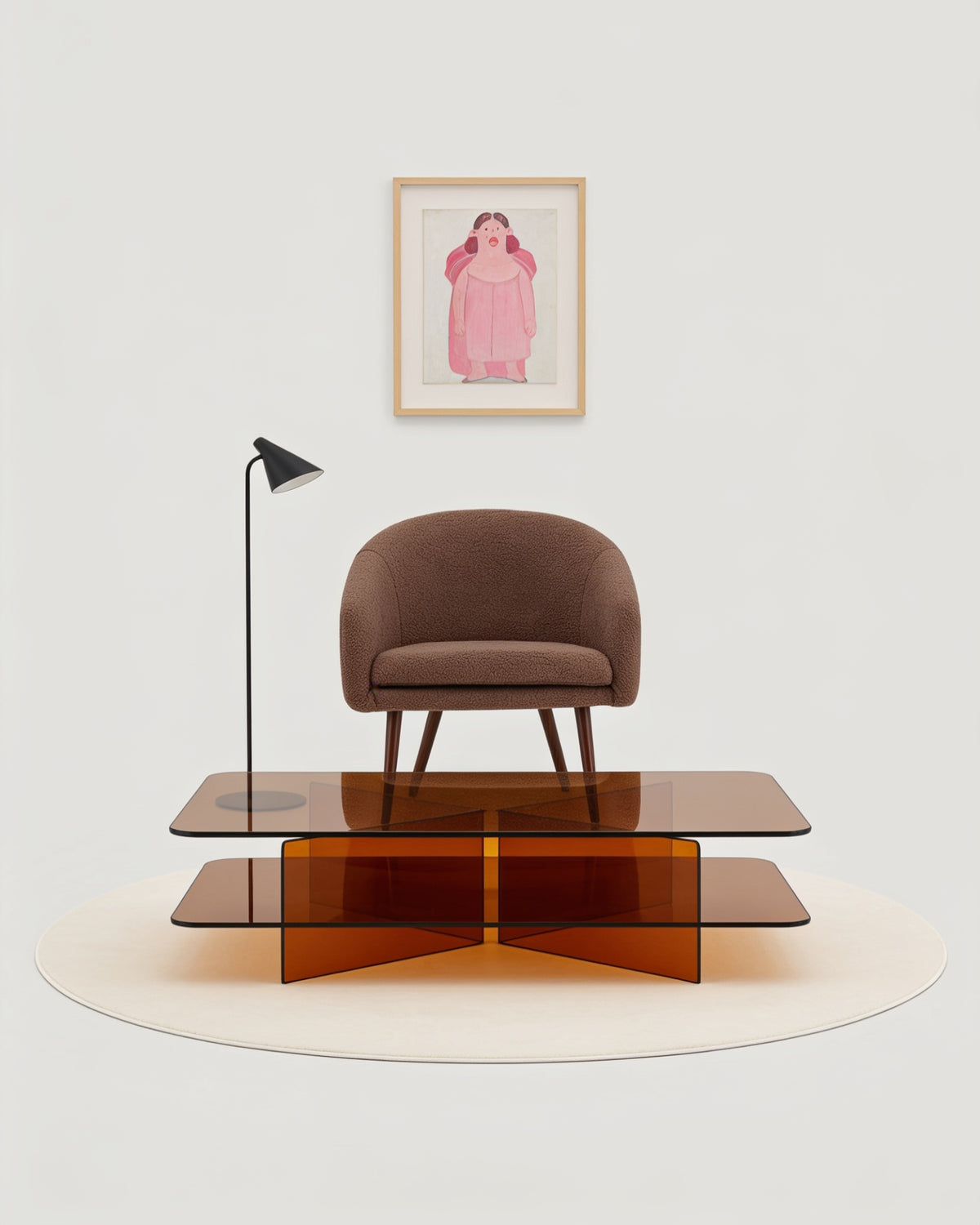 Venture Home WANDA Fåtölj – Mjuk Teddy & Modern Silhuett
